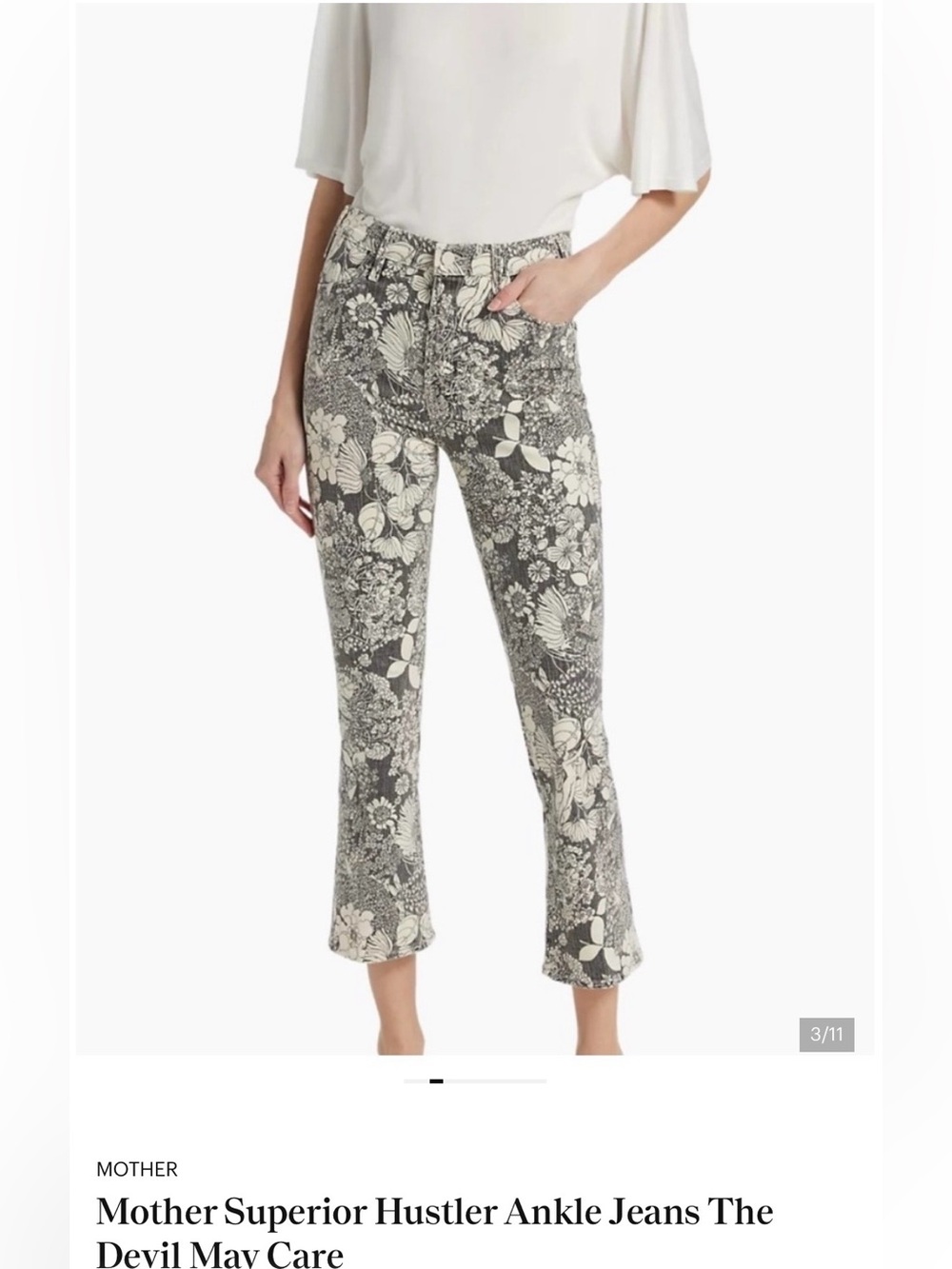 Mother Superior Hustler Ankle Jeans The Devil May Care